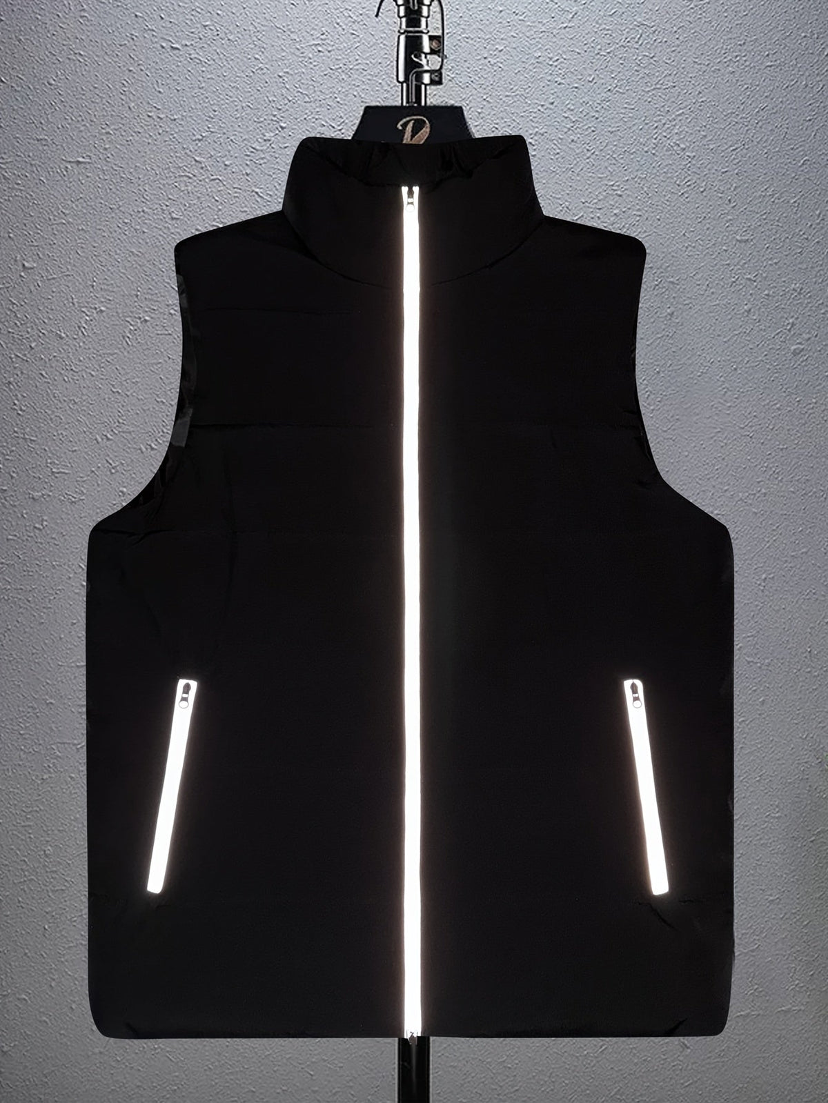Rick | Men's Quilted Puffer Vest with Stand Collar and Zip Pockets