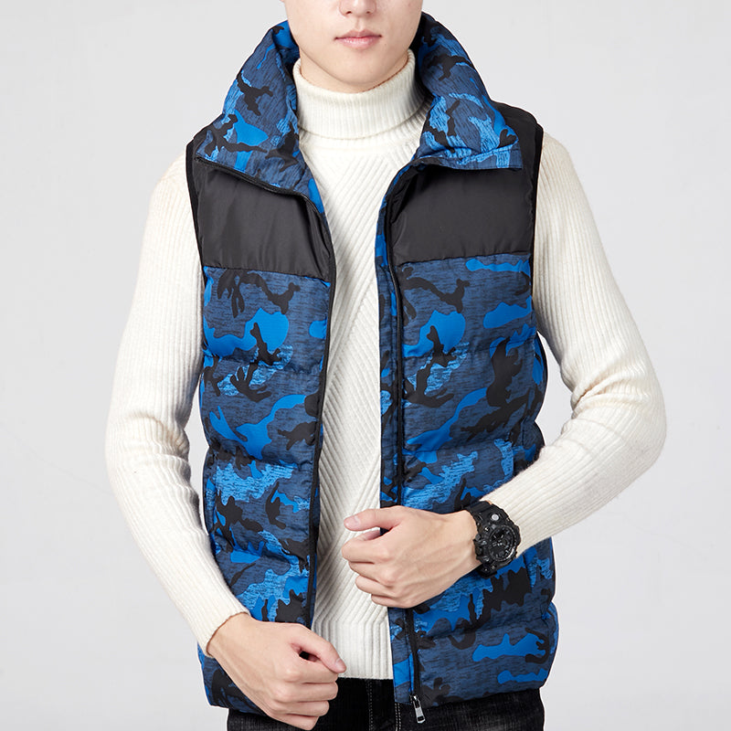 Scott | Men's Heated Puffer Vest with USB Heating and High Collar