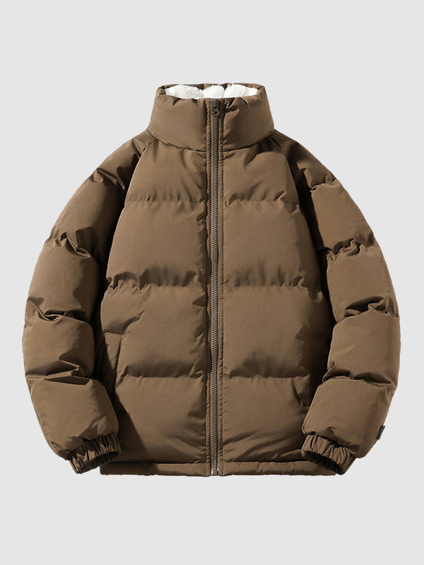 Men's winter puffer jacket with relaxed fit