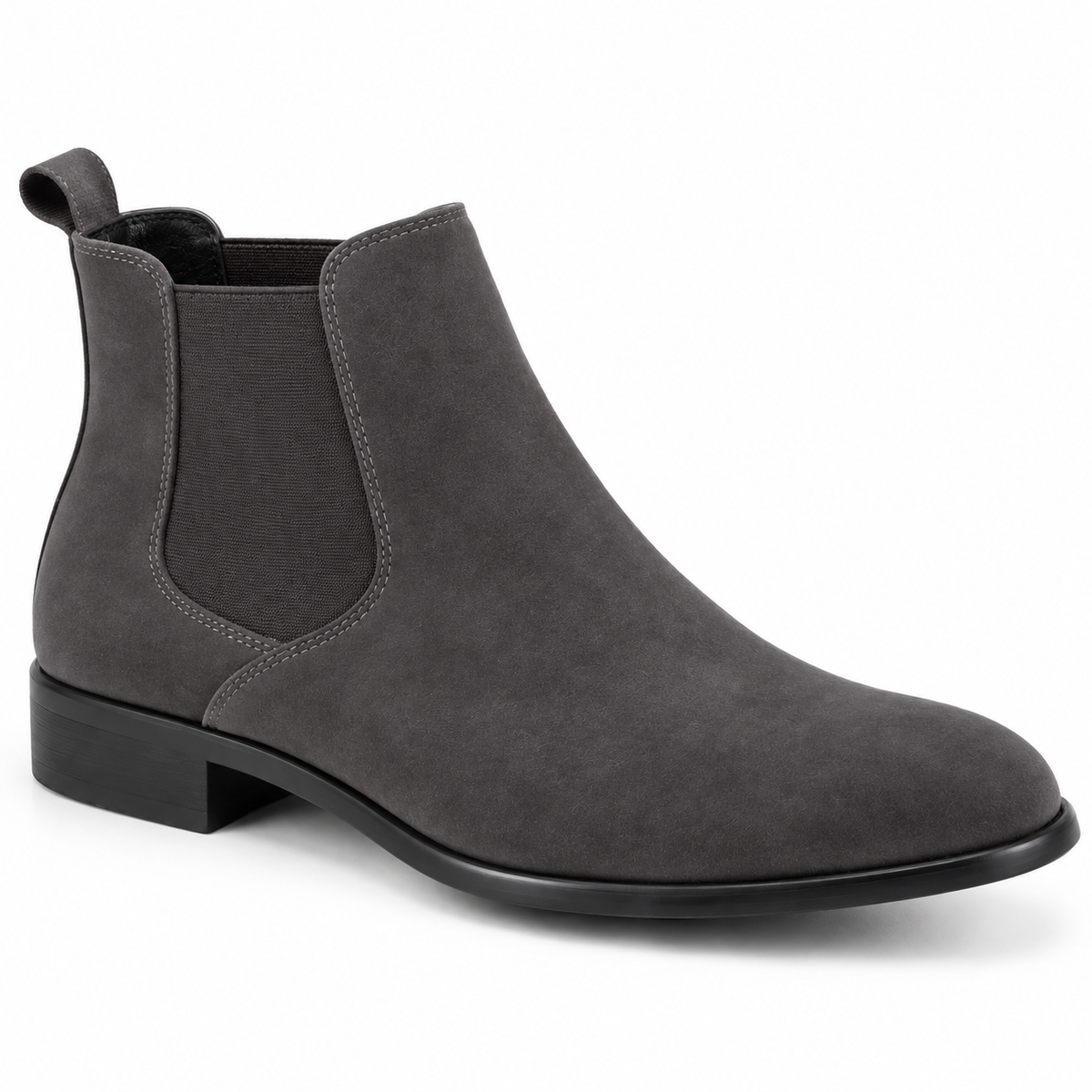 Men's dress Chelsea boots with elastic side panels and pull tab
