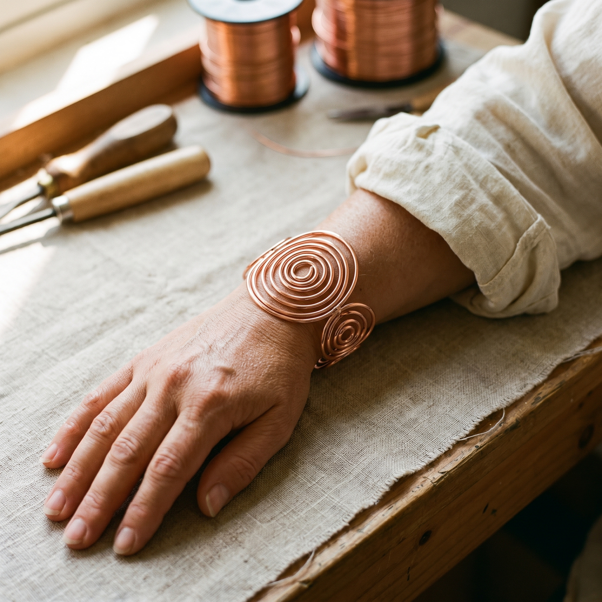 Calder's Tide Copper Bracelet