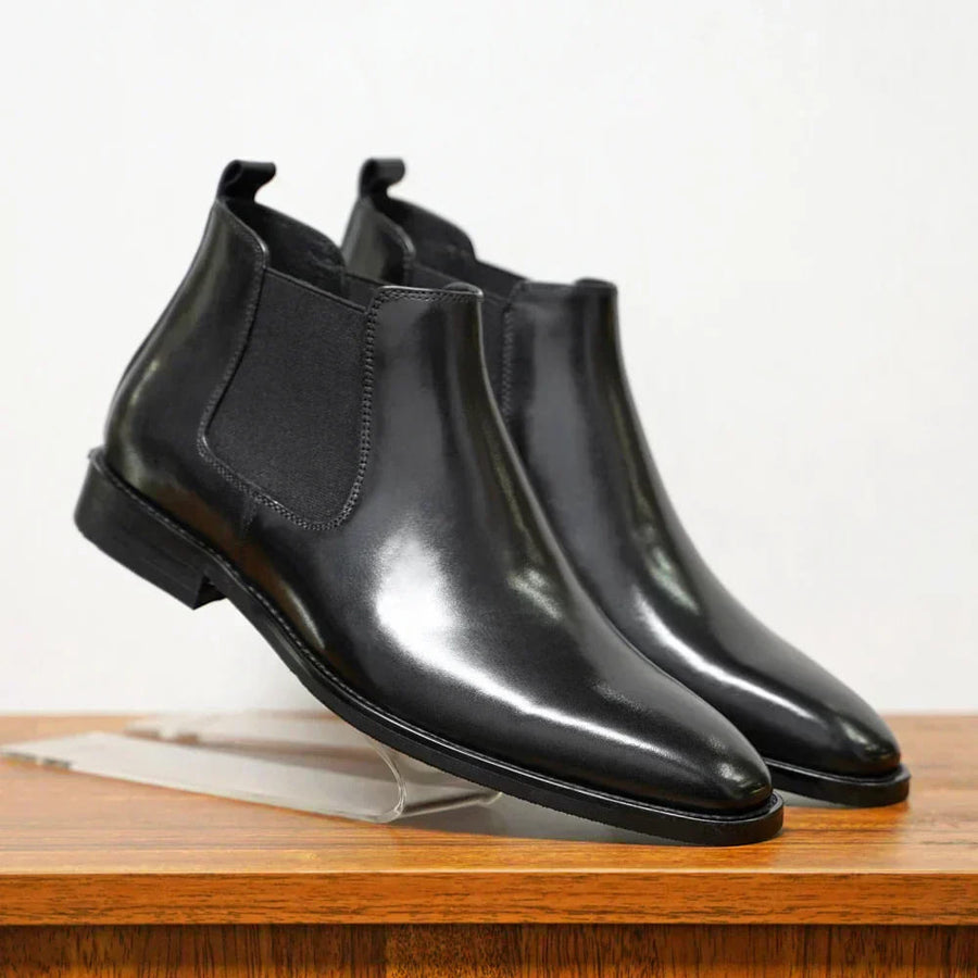 Reed | Men's Leather Dress Chelsea Boots with Cushioned Sole