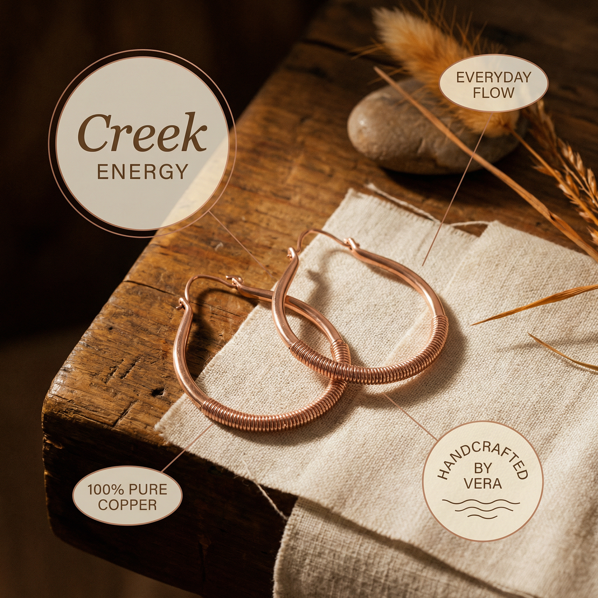 Calder's Creek Copper Earrings