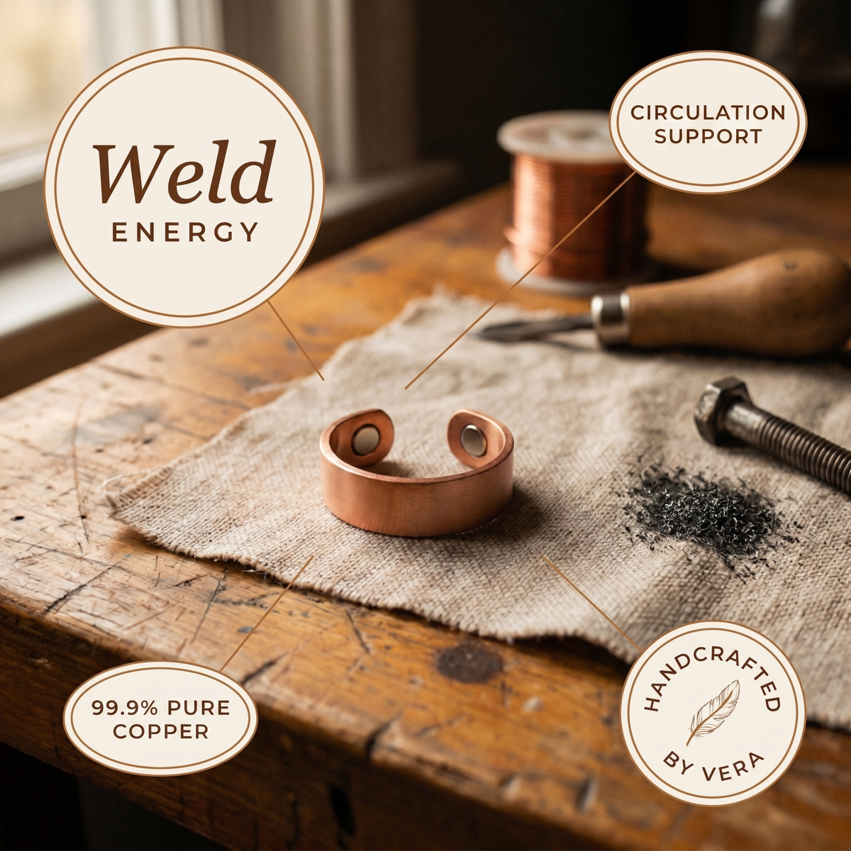 Calder's Weld Copper Ring