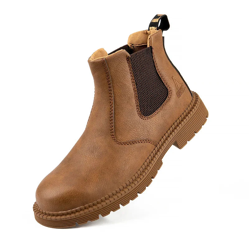 Wade | Men's Steel Toe Chelsea Boots with Cushioned Footbed