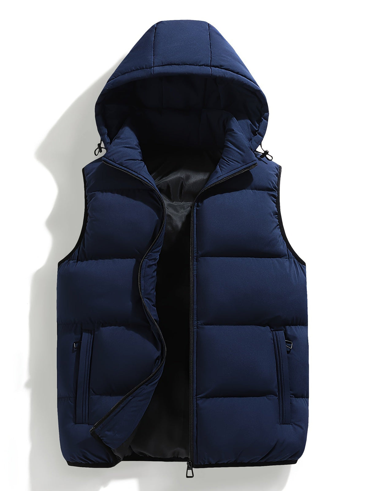 Jeff | Men's Puffer Vest with Adjustable Hood and Zip Pockets