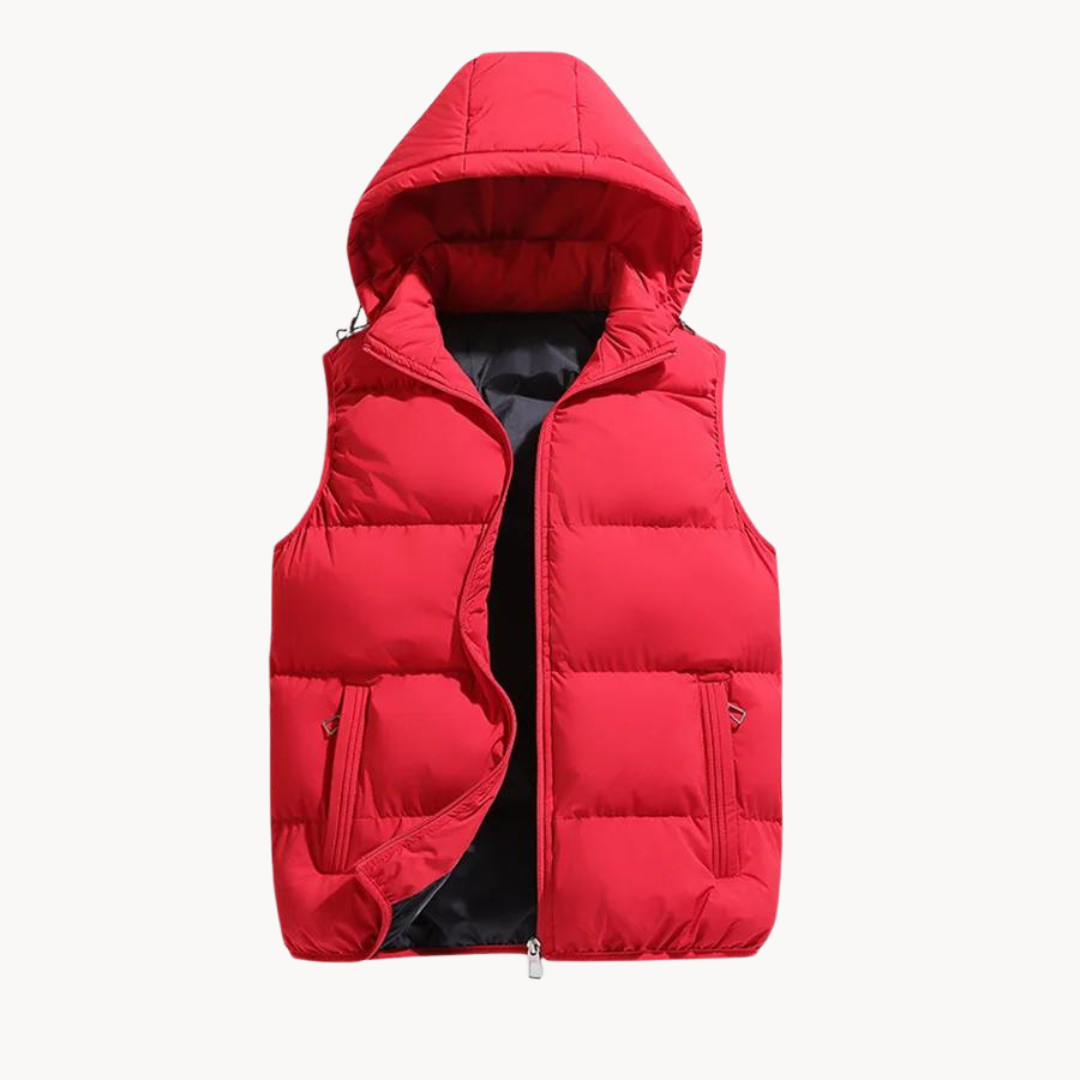 Sean | Men's Puffer Vest with Recycled Down and Detachable Hood