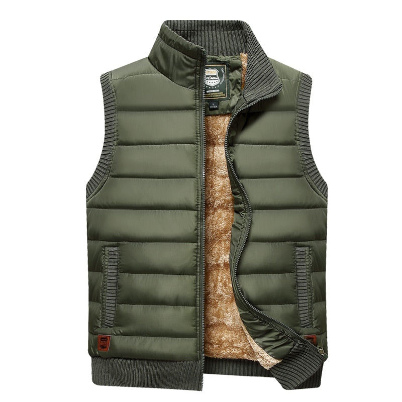 Paul | Men's Puffer Vest with Fur Lining and High Ribbed Collar