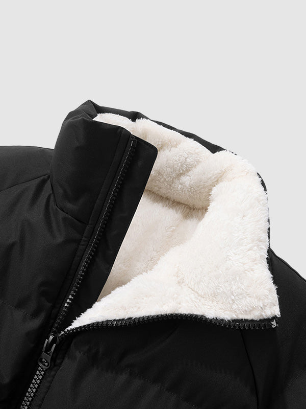 Men's winter puffer jacket with relaxed fit