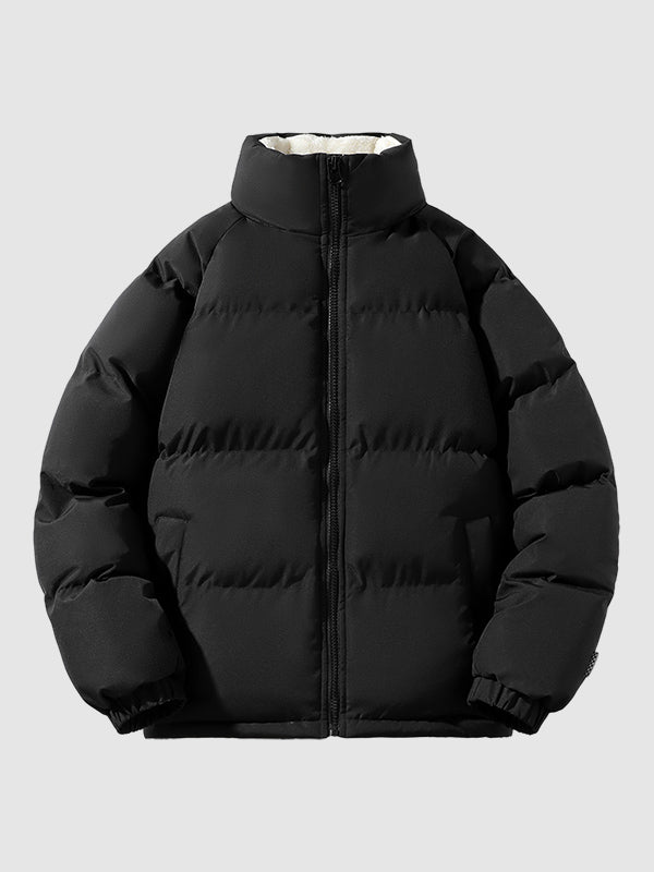 Men's winter puffer jacket with relaxed fit