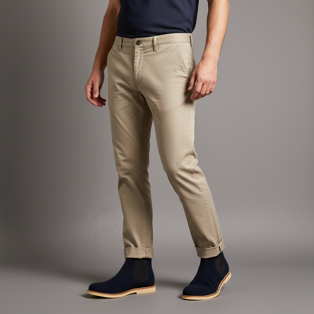 Men's suede Chelsea boots with lightweight rubber sole