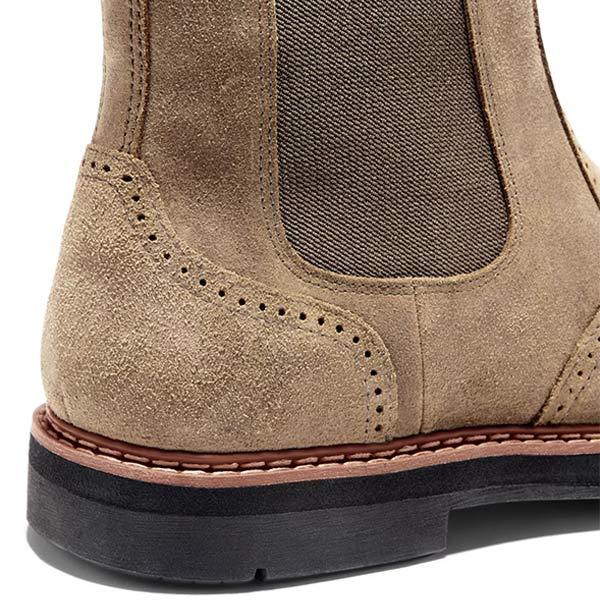 Men's leather Chelsea boots with rubber sole