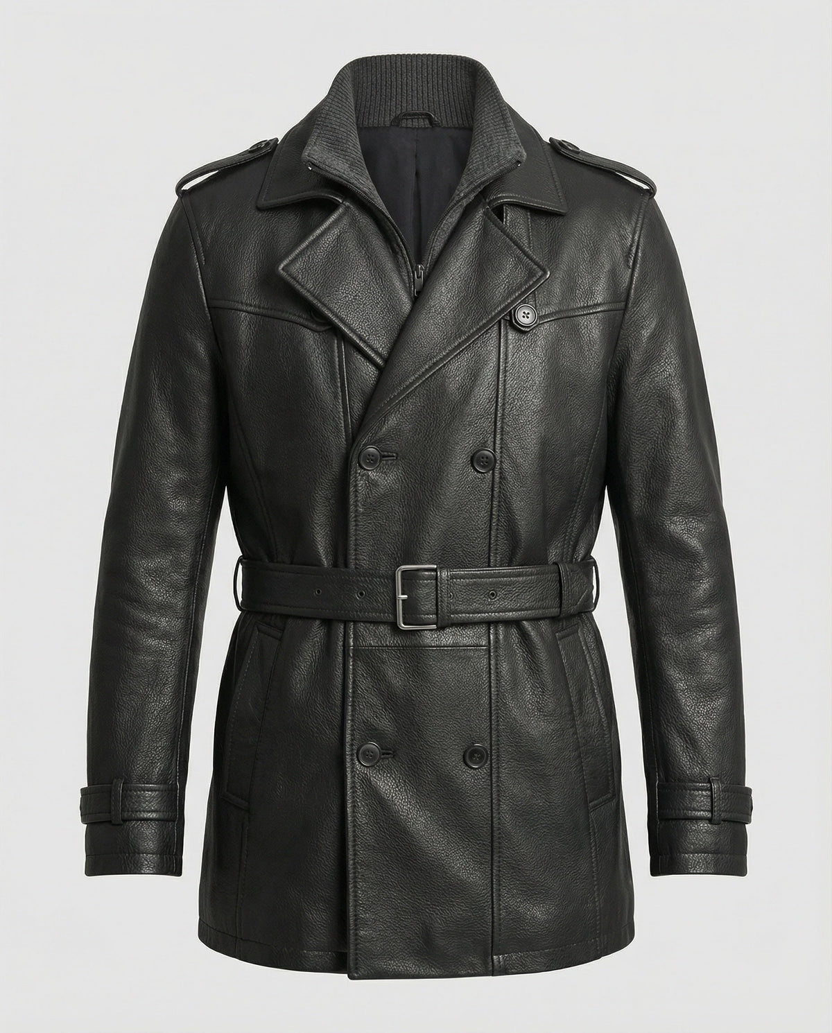 Gavin | Men's Double Breasted Trench Coat with Notched Lapel and Epaulettes