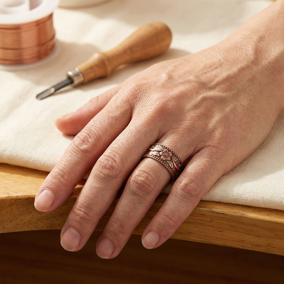 Calder's Petal Copper Ring