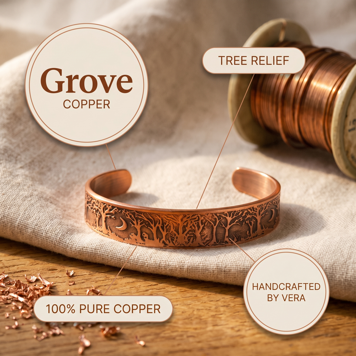 Calder's Grove Copper Bracelet