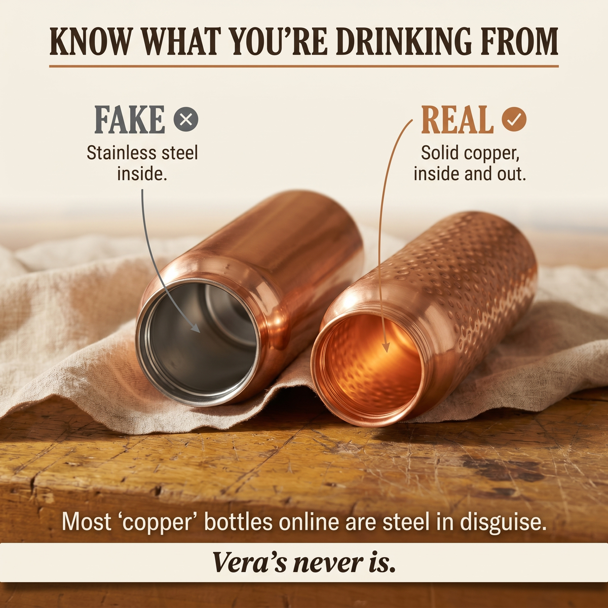 Calder's Pure Copper Water Bottle