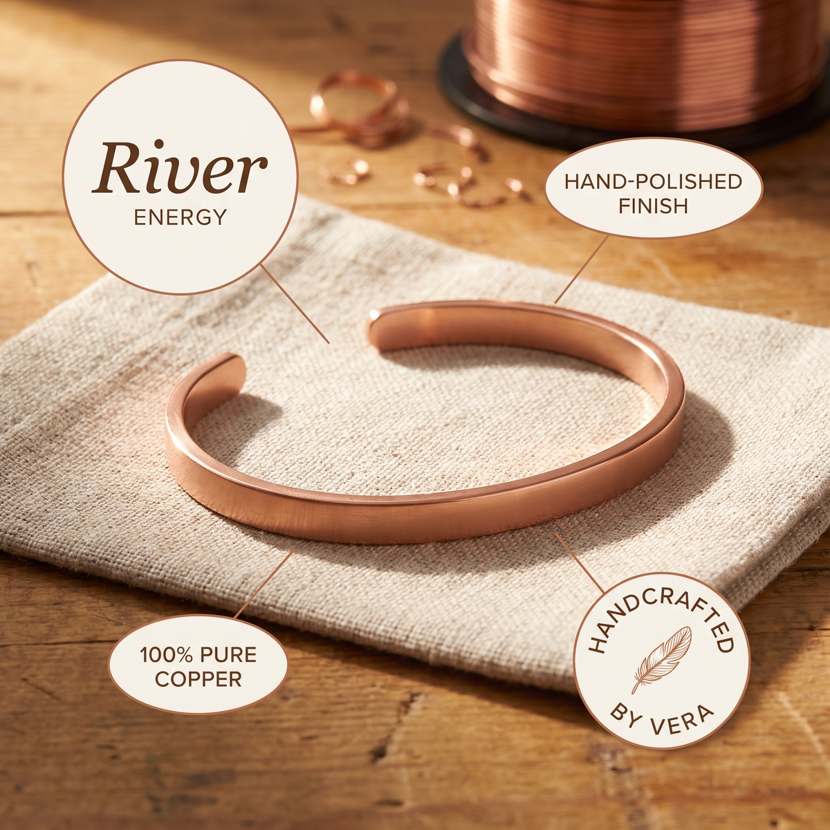 Calder's River Copper Bracelet