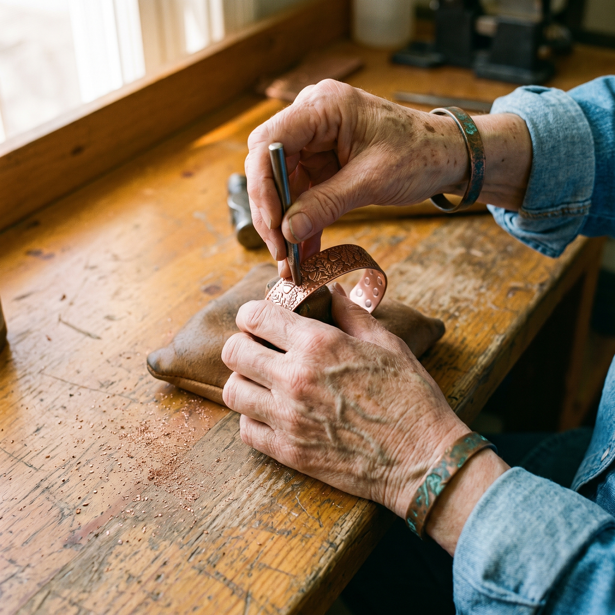 Calder's Timber Copper Bracelet
