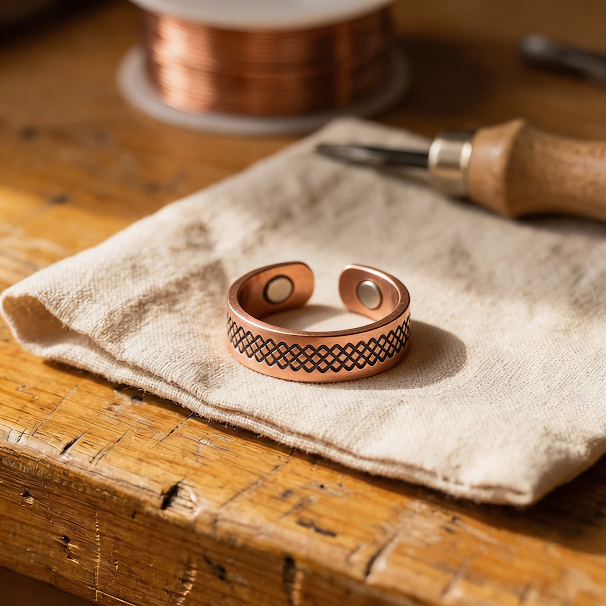 Calder's Grid Copper Ring